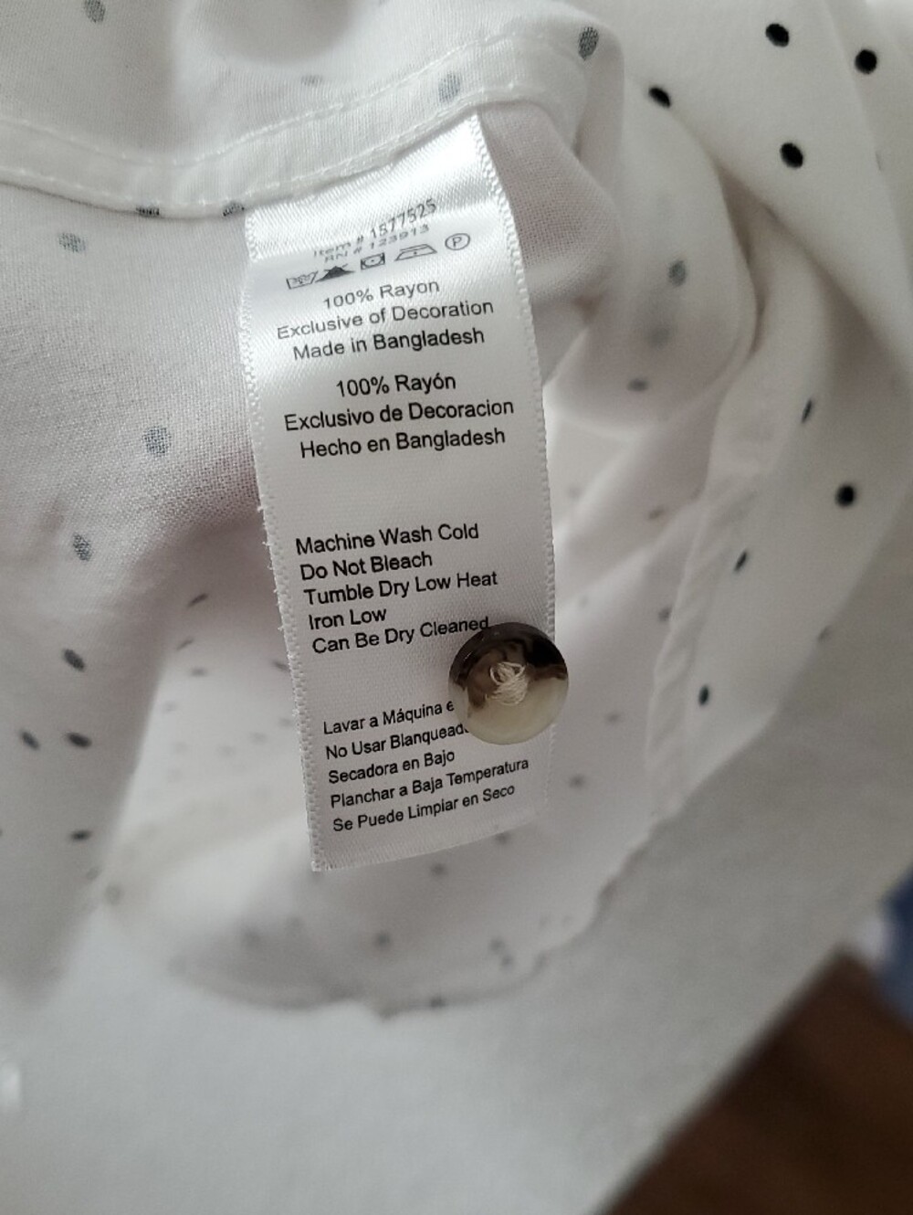 Jachs White Short-Sleeve Polka Dot Button-Up Top - Picture 6 of 7